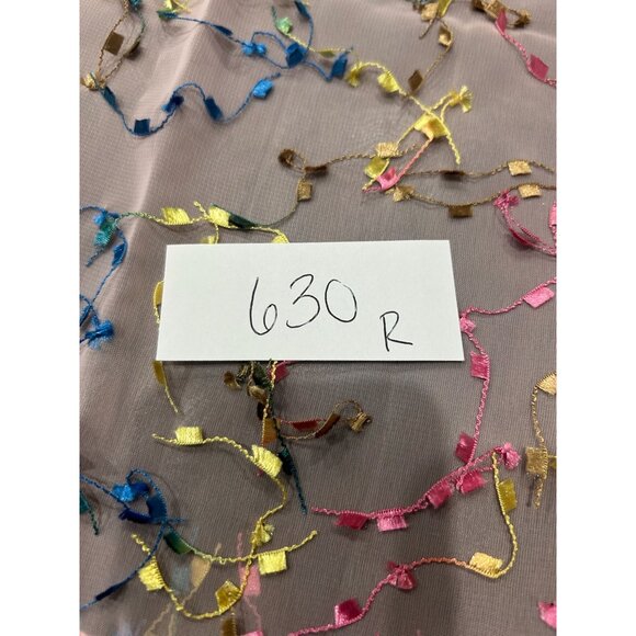 Elegant Sheer Pink Scarf Lightweight Shawl Wrap Colorful Fringe Accent Comfort - Picture 6 of 9